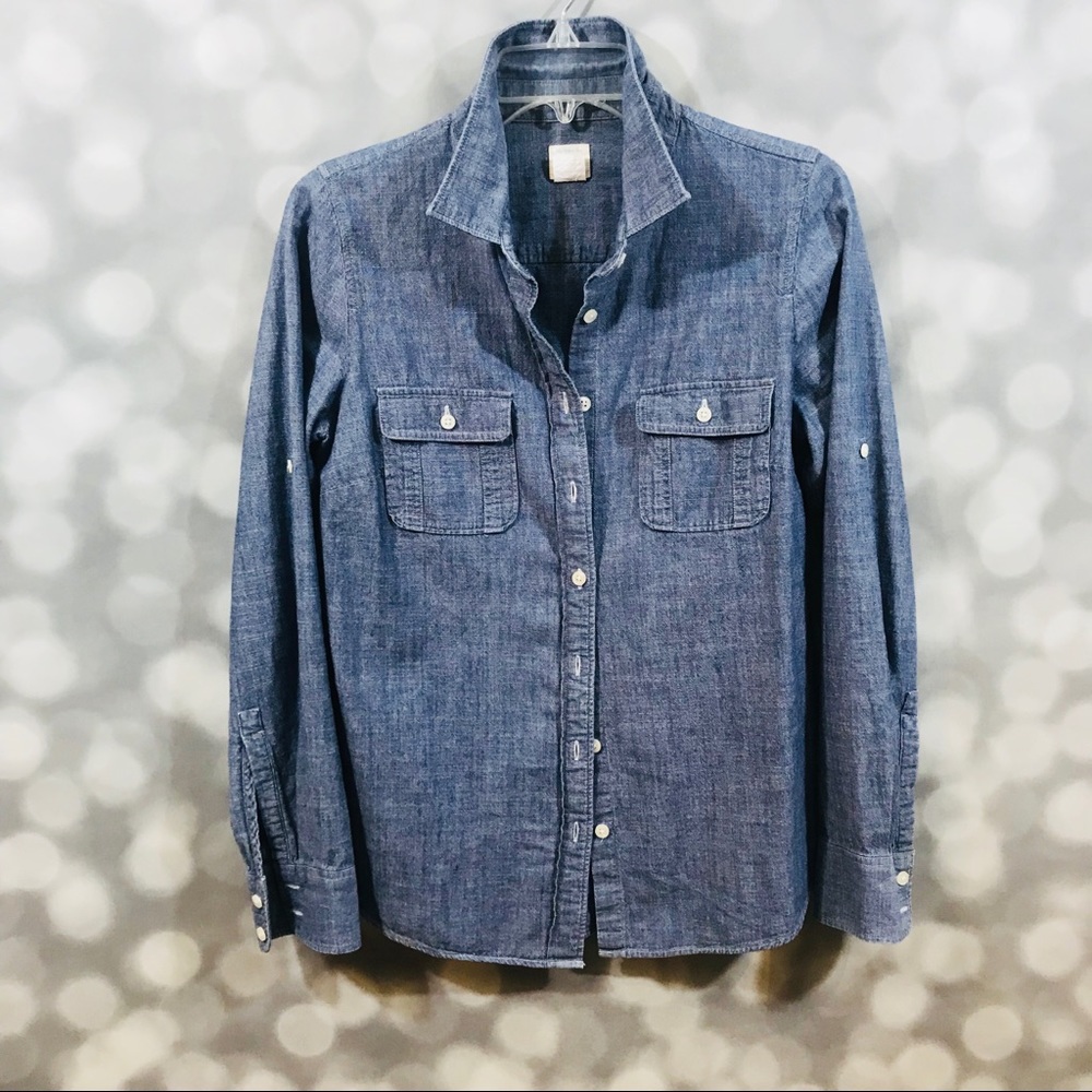 J crew chambray top